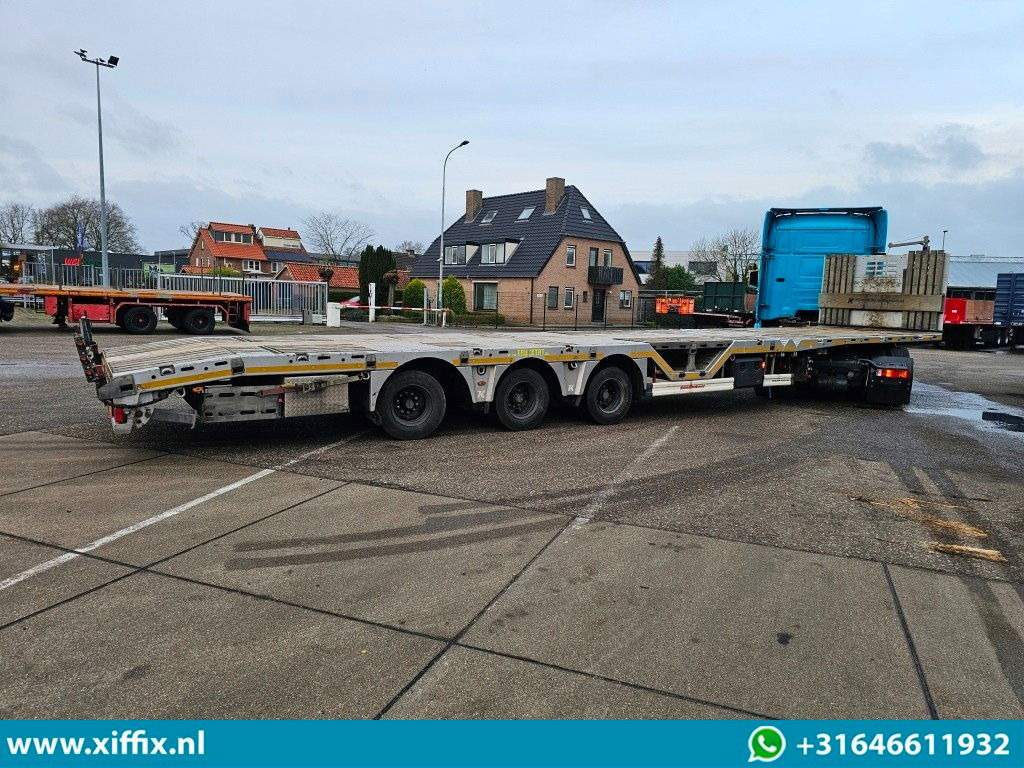 Dropside/ Flatbed semi-trailer Kässbohrer 3-ass. Vlakke uitschuifbare Mega oplegger / Naloop gestuurd: picture 10