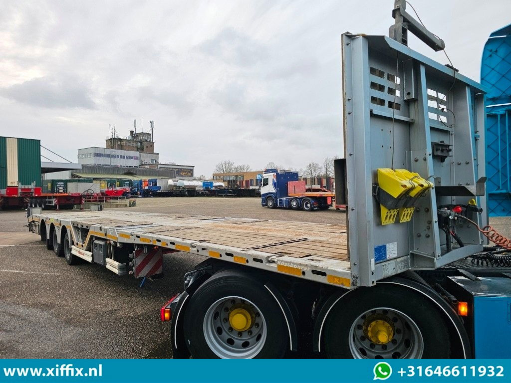 Dropside/ Flatbed semi-trailer Kässbohrer 3-ass. Vlakke uitschuifbare Mega oplegger / Naloop gestuurd: picture 13