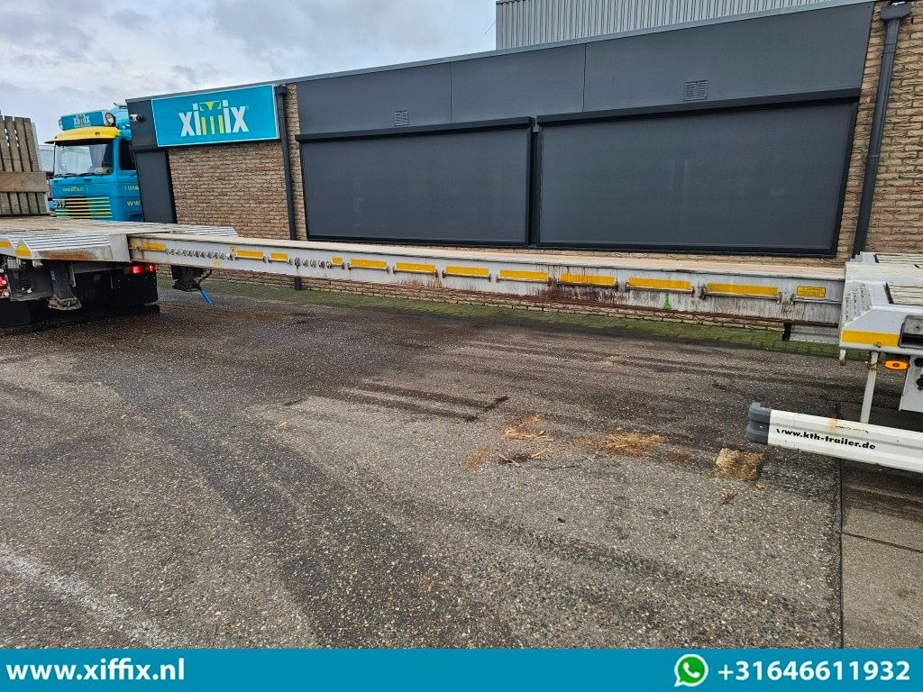 Dropside/ Flatbed semi-trailer Kässbohrer 3-ass. Vlakke uitschuifbare Mega oplegger / Naloop gestuurd: picture 9