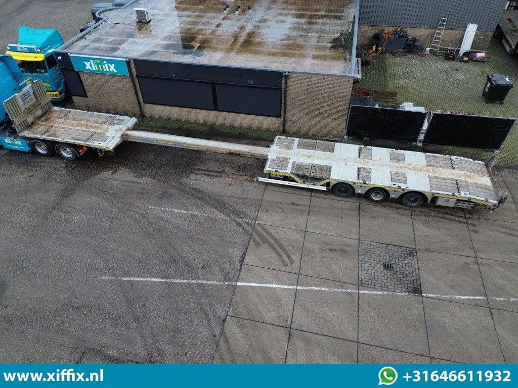 Kässbohrer 3-ass. Vlakke uitschuifbare Mega oplegger / Naloop gestuurd - Dropside/ Flatbed semi-trailer: picture 2 Kässbohrer 3-ass. Vlakke uitschuifbare Mega oplegger / Naloop gestuurd - Dropside/ Flatbed semi-trailer: picture 2