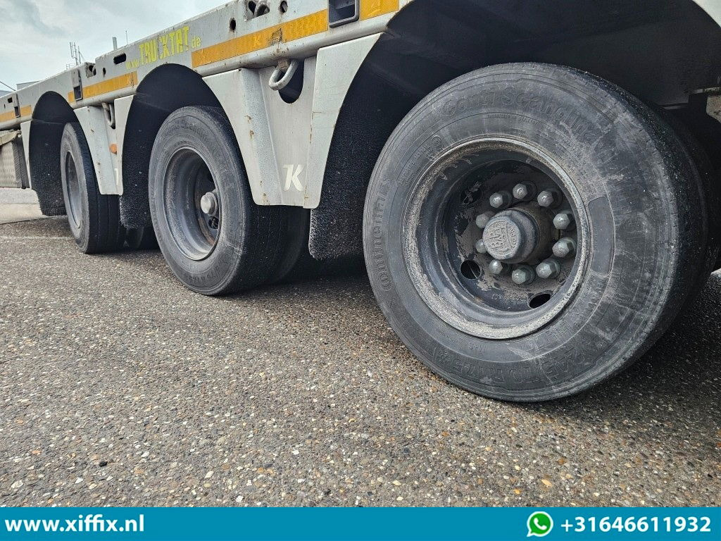 Dropside/ Flatbed semi-trailer Kässbohrer 3-ass. Vlakke uitschuifbare Mega oplegger / Naloop gestuurd: picture 14