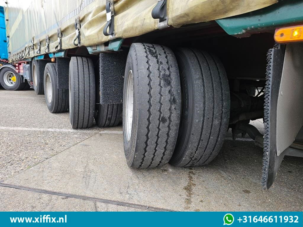 Meusburger 4-ass. Vlakke Mega oplegger met elektrische huifopbouw / 2x naloop ge  - Dropside/ Flatbed semi-trailer: picture 4 Meusburger 4-ass. Vlakke Mega oplegger met elektrische huifopbouw / 2x naloop ge  - Dropside/ Flatbed semi-trailer: picture 4