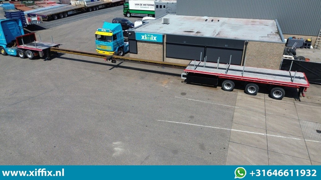 Nooteboom 3-ass. Vlakke dubbel 2x uitschuifbare oplegger / 3x gestuurd  - Dropside/ Flatbed semi-trailer: picture 2 Nooteboom 3-ass. Vlakke dubbel 2x uitschuifbare oplegger / 3x gestuurd  - Dropside/ Flatbed semi-trailer: picture 2