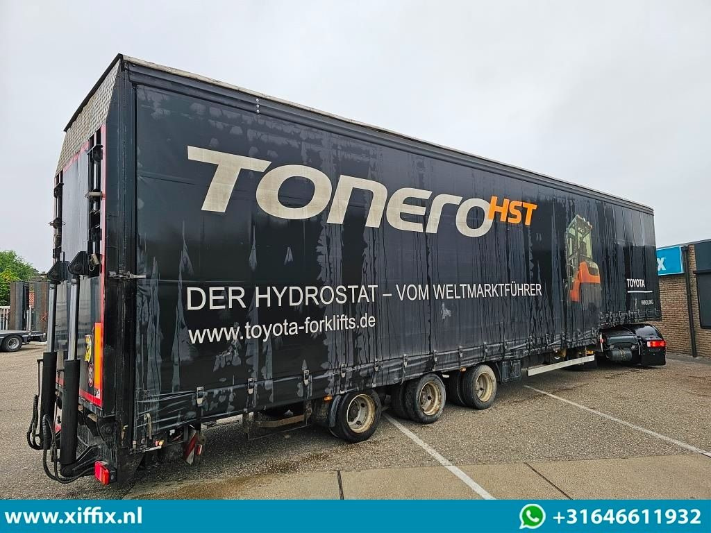 Wiese 3-ass. Semi dieplader met huifopbouw / Wiese 9 tons laadklep - Low loader semi-trailer: picture 4 Wiese 3-ass. Semi dieplader met huifopbouw / Wiese 9 tons laadklep - Low loader semi-trailer: picture 4