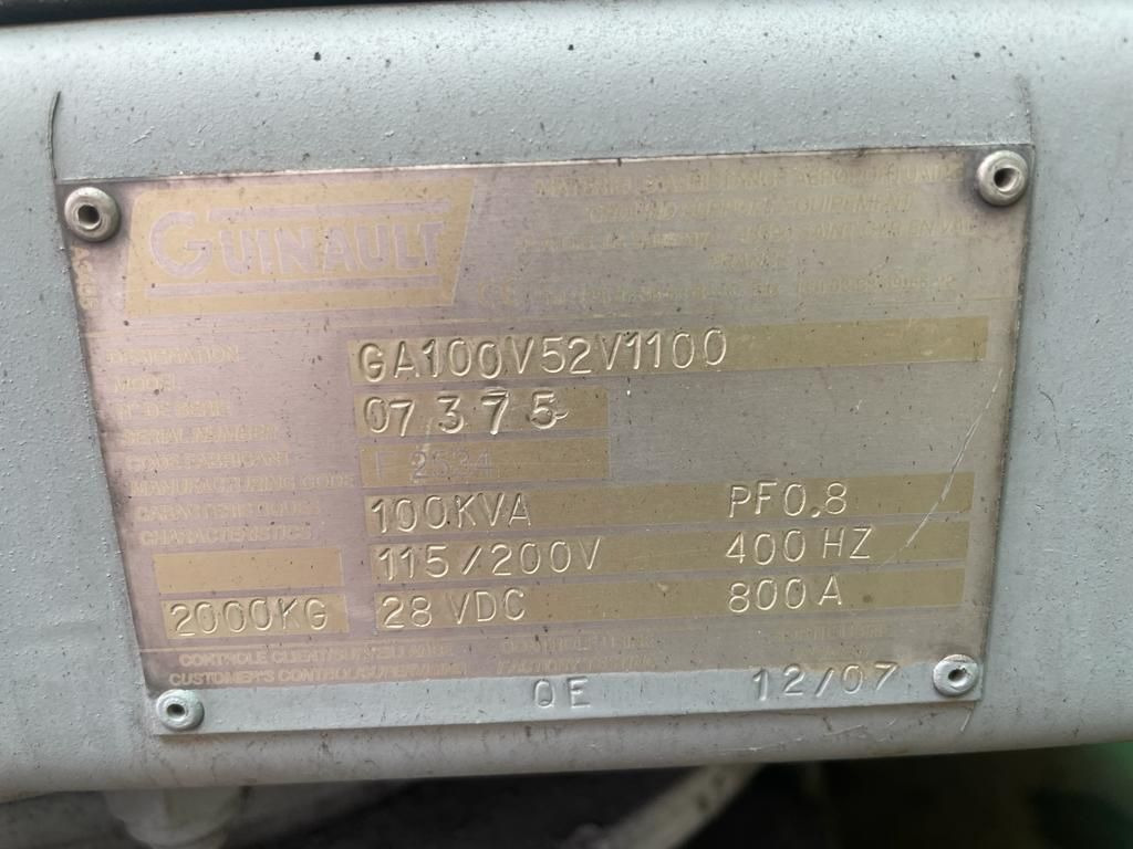 GUINAULT GA 100 - Ground power unit: picture 5 GUINAULT GA 100 - Ground power unit: picture 5