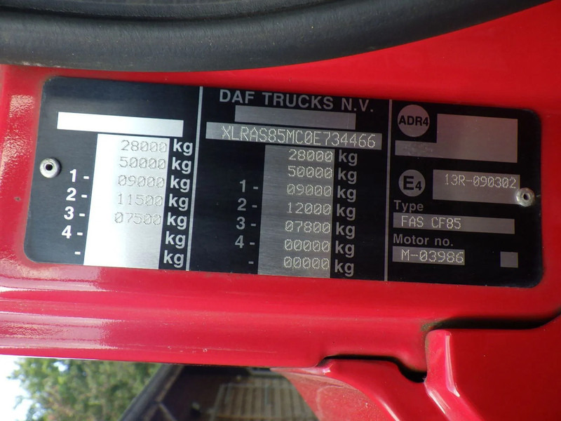 Cable system truck DAF CF 85 410 Euro 5 / Manual / Blad-Lucht / Boogie - Liftas / HTS Kabel / 9 T vooras / Palfinger G 100 L Crane: picture 16 Cable system truck DAF CF 85 410 Euro 5 / Manual / Blad-Lucht / Boogie - Liftas / HTS Kabel / 9 T vooras / Palfinger G 100 L Crane: picture 16
