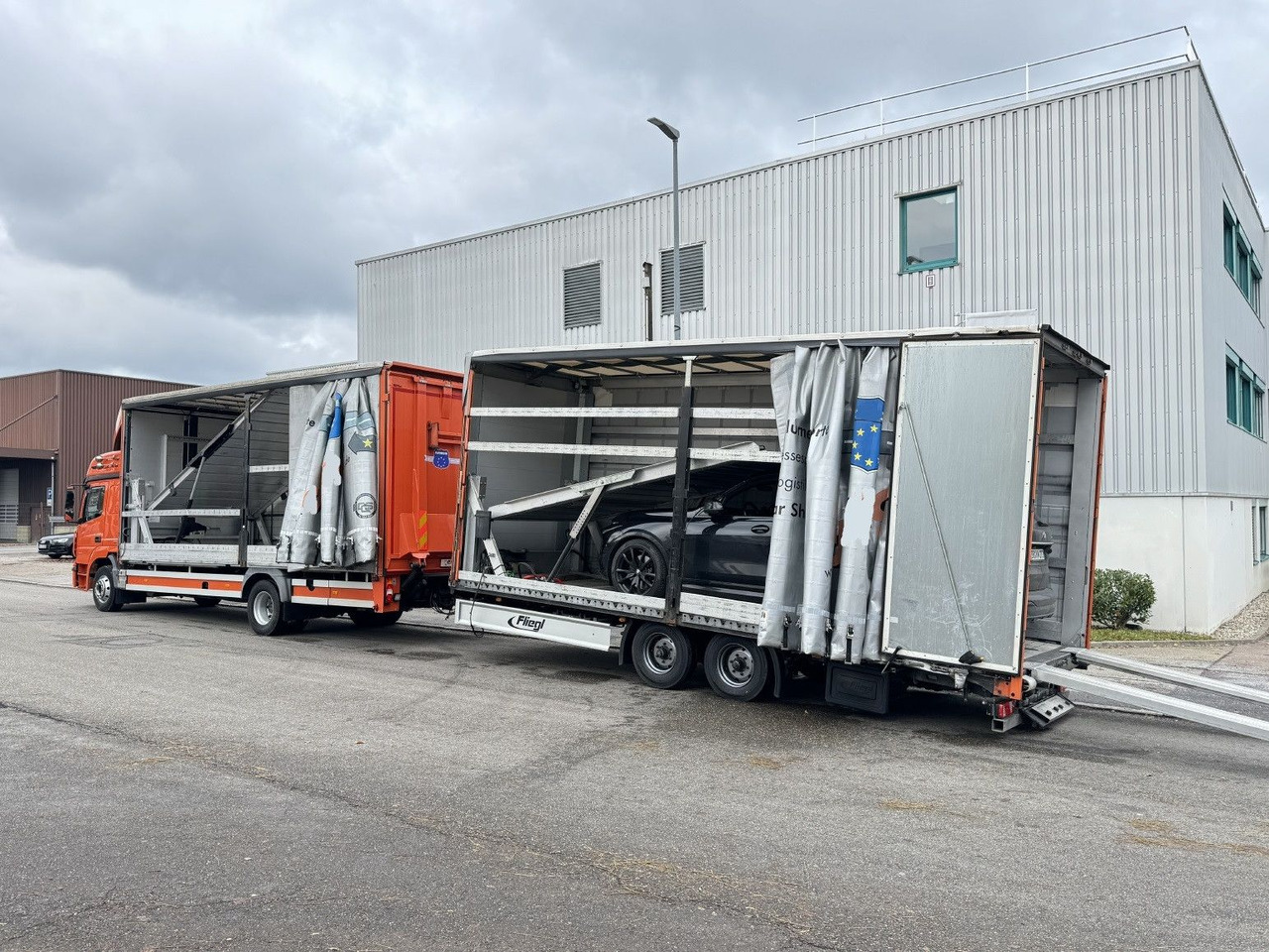 Mercedes-Benz Atego 1530 LL + Anhänger Doppelstock LBW Plane - Car transporter truck: picture 2 Mercedes-Benz Atego 1530 LL + Anhänger Doppelstock LBW Plane - Car transporter truck: picture 2