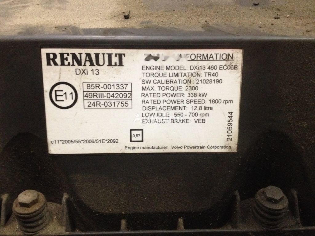 Renault DXI 13 460   Renault MAGNUM DXI 13 - Engine for Truck: picture 5 Renault DXI 13 460   Renault MAGNUM DXI 13 - Engine for Truck: picture 5