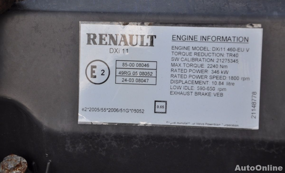 Renault DXi11 Renault PREMIUM DXI - Engine for Truck: picture 3 Renault DXi11 Renault PREMIUM DXI - Engine for Truck: picture 3