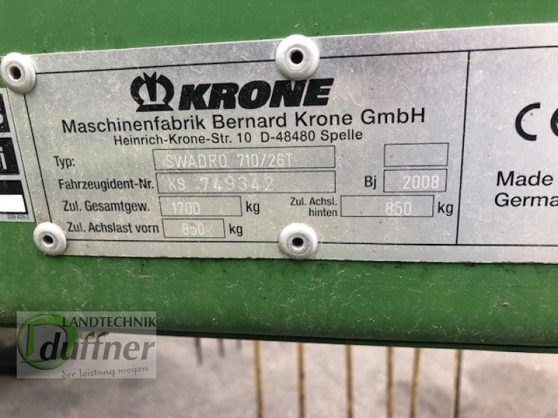 Krone Swadro 710/26 T - Tedder/ Rake: picture 5 Krone Swadro 710/26 T - Tedder/ Rake: picture 5