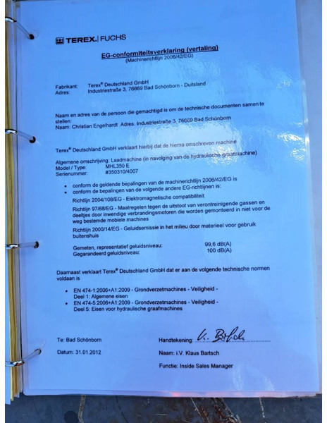 Leasing of Fuchs MHL 350 E Fuchs MHL 350 E: picture 20