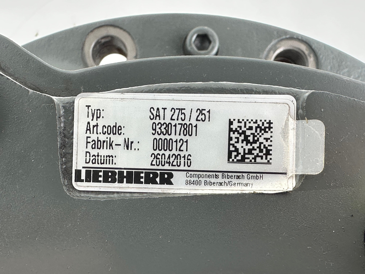 Swing motor for Drilling rig LIEBHERR Liebherr – Bauer Original Schwenkantrieb Typ:SAT275/251 mit ID-Nr.933017801. MG15, MBG12, MG20, MFG10, BG12H. #933017801.0121#: picture 15