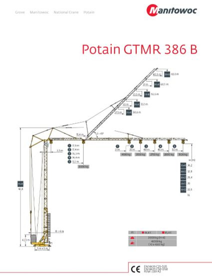 Potain GTMR 386 B - Self-erecting tower crane: picture 4 Potain GTMR 386 B - Self-erecting tower crane: picture 4