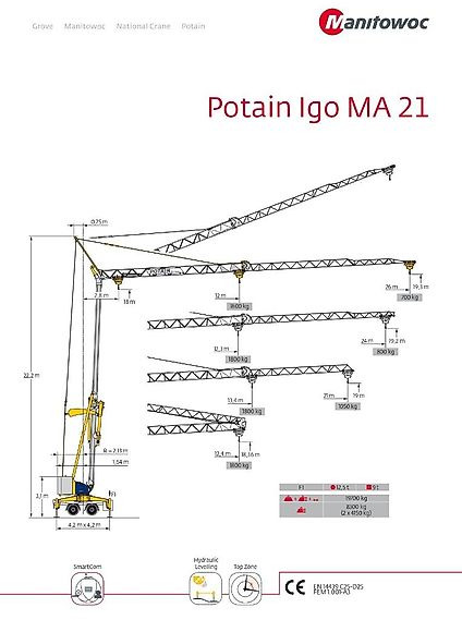 Self-erecting tower crane Potain IGO MA 21: picture 7