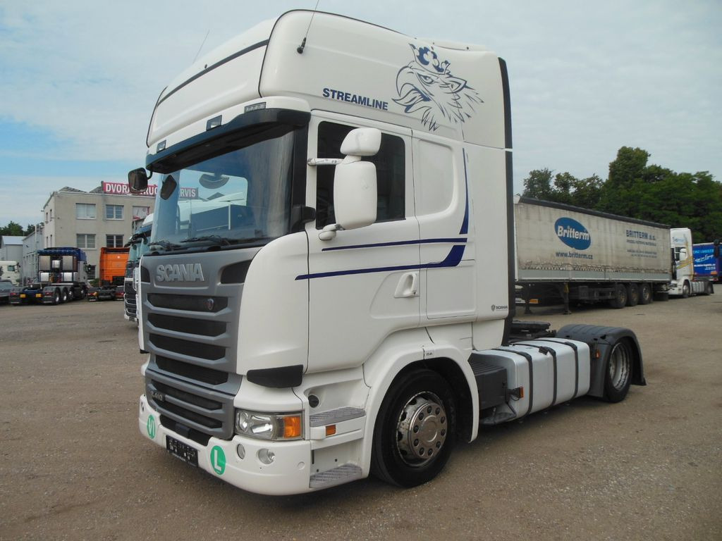 Scania R410, LOWDECK, RETARDER, TOP STAND Scania R410, LOWDECK, RETARDER, TOP STAND - Tractor unit: picture 1 Scania R410, LOWDECK, RETARDER, TOP STAND Scania R410, LOWDECK, RETARDER, TOP STAND - Tractor unit: picture 1