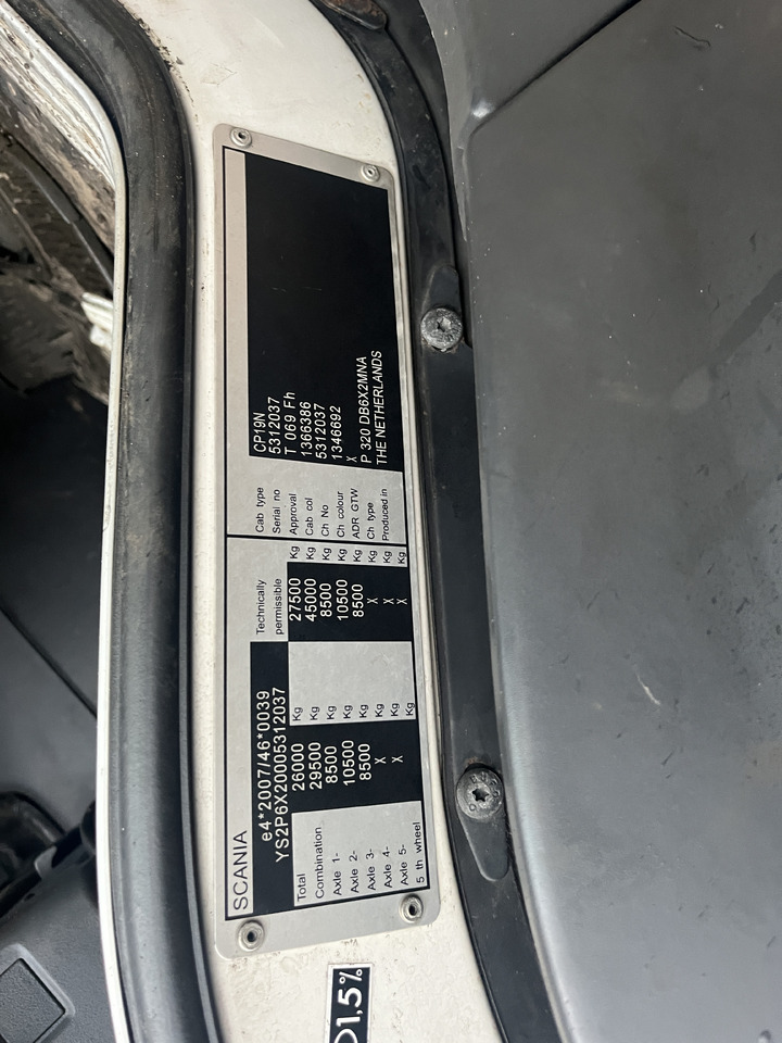 Scania P320 6x2 Chassis Cab - Cab chassis truck: picture 5 Scania P320 6x2 Chassis Cab - Cab chassis truck: picture 5
