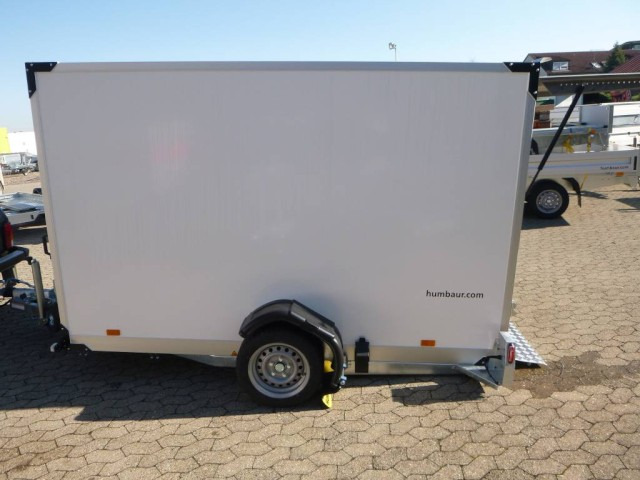 Humbaur Koffer Absenkanhänger mit E-Pumpe HKT 183117-18P, 100 km/h 1,8 t. 3100 x 1765 x 1800 mm - Closed box trailer: picture 1 Humbaur Koffer Absenkanhänger mit E-Pumpe HKT 183117-18P, 100 km/h 1,8 t. 3100 x 1765 x 1800 mm - Closed box trailer: picture 1