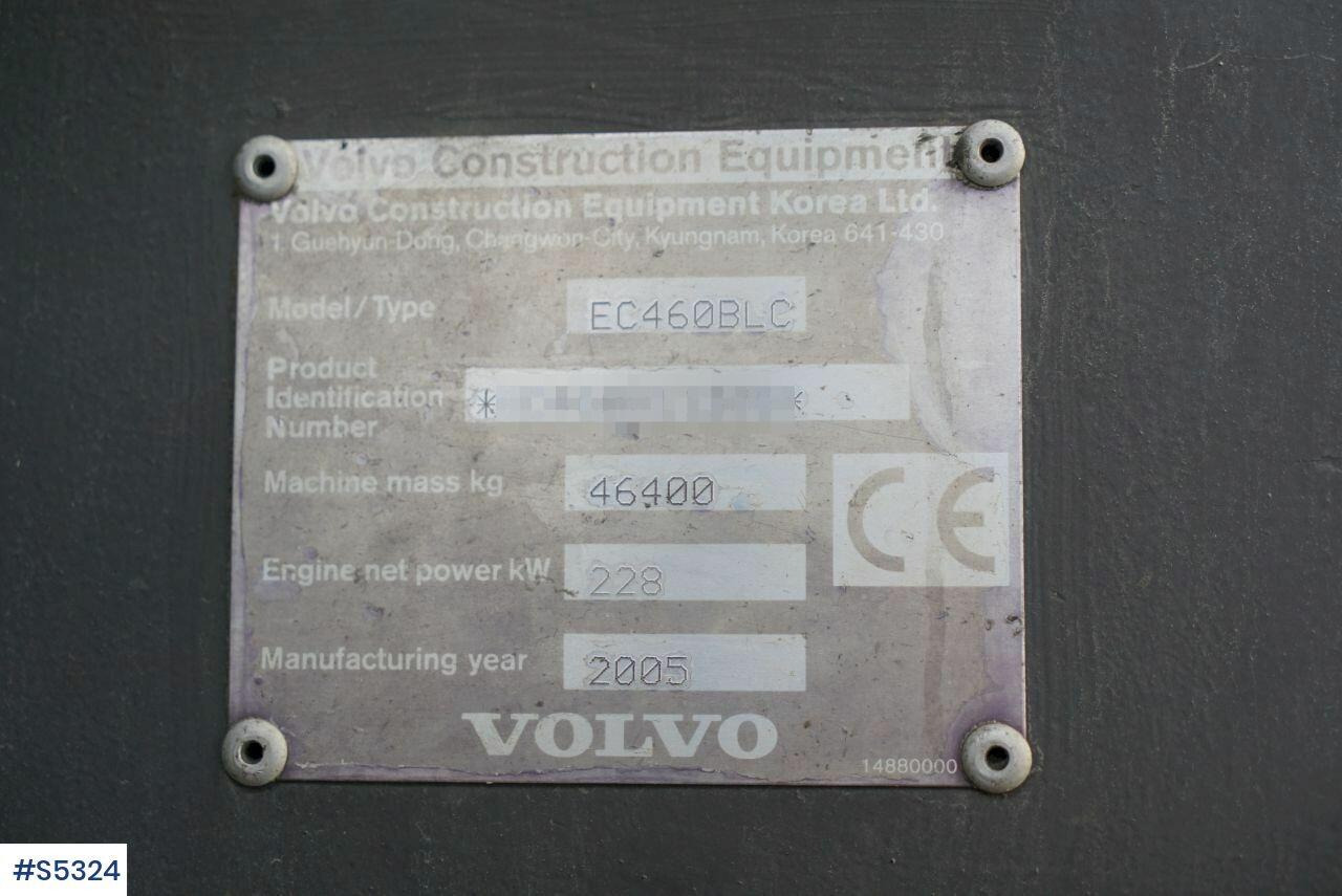 Excavator EXCAVATOR Volvo EC460BLC  WITH BUCKET: picture 16
