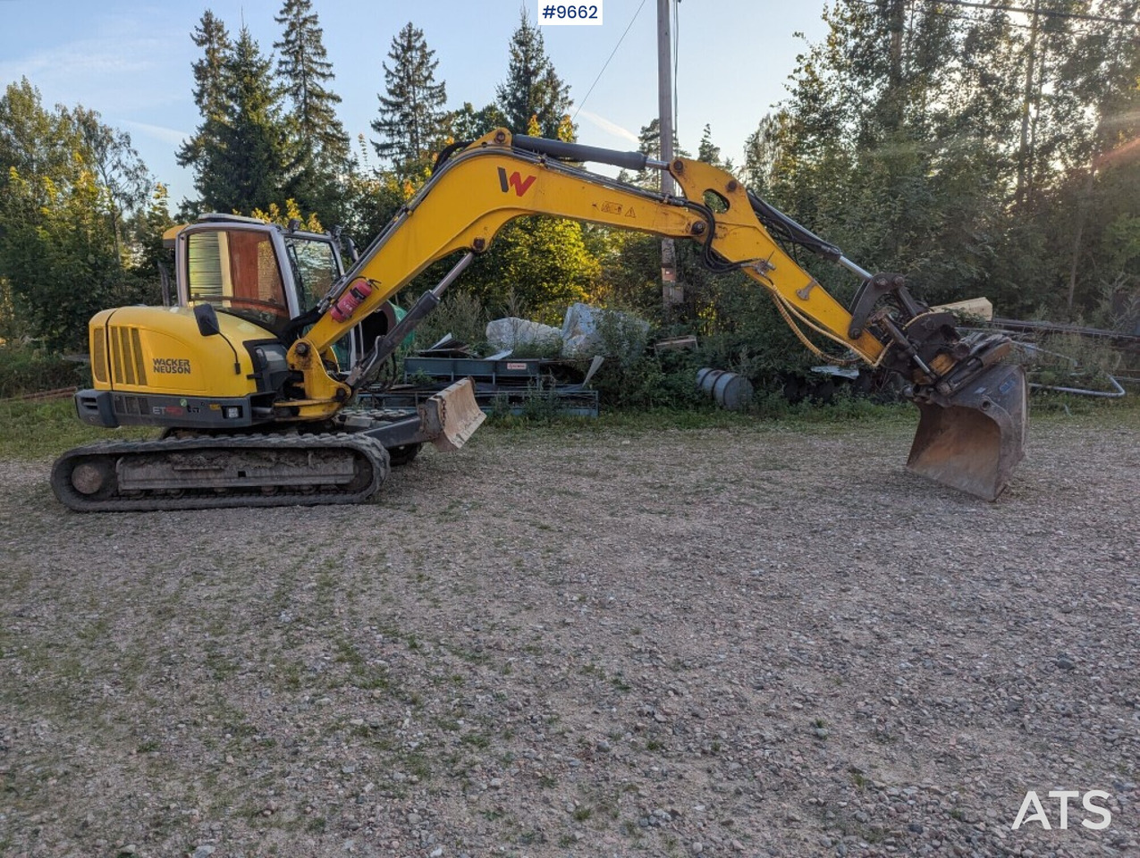 Excavator Wacker Neuson ET90, Tiltrotator, buckets (Video) - Crawler excavator: picture 1 Excavator Wacker Neuson ET90, Tiltrotator, buckets (Video) - Crawler excavator: picture 1