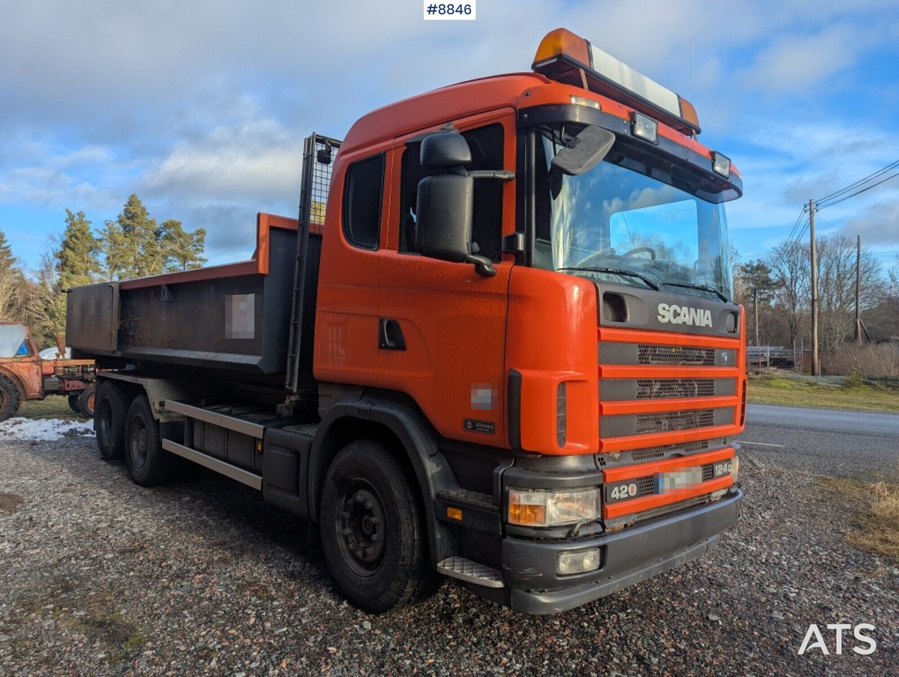 Hook Truck Scania R124BG 6x2 with gravel flatbed (SEE VIDEO) - Hook lift truck: picture 3 Hook Truck Scania R124BG 6x2 with gravel flatbed (SEE VIDEO) - Hook lift truck: picture 3