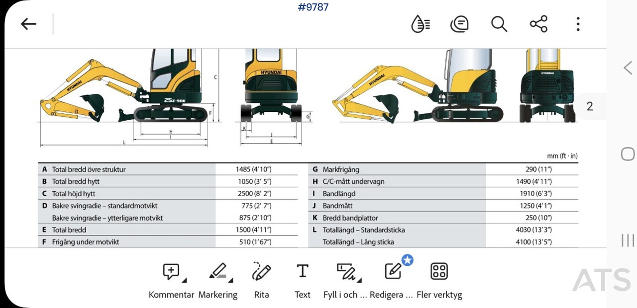 Mini excavator Hyundai 25Z-9AK mini excavator with tiltrotator and attachments: picture 9