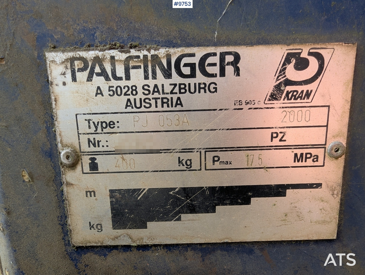 Palfinger Jib with 2 hydraulic extensions - Truck mounted crane: picture 5 Palfinger Jib with 2 hydraulic extensions - Truck mounted crane: picture 5