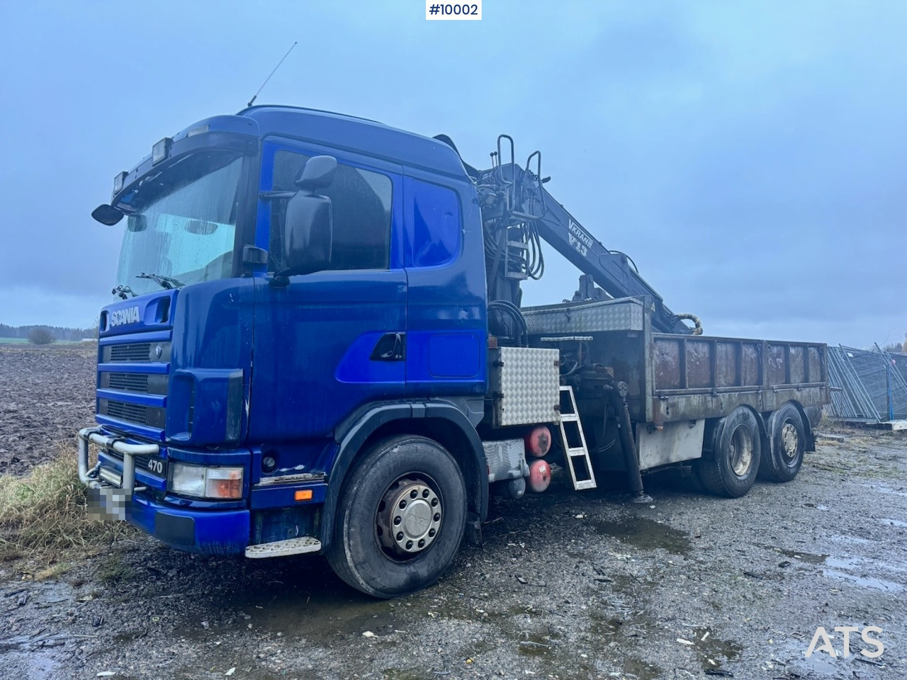 Scania R124 6x2 Flatbed truck with timber crane - Dropside/ Flatbed truck, Crane truck: picture 1 Scania R124 6x2 Flatbed truck with timber crane - Dropside/ Flatbed truck, Crane truck: picture 1