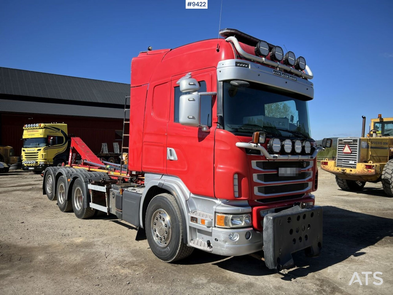 Tridem Hooklift Truck Scania G490 with plow brackets - Hook lift truck: picture 2 Tridem Hooklift Truck Scania G490 with plow brackets - Hook lift truck: picture 2
