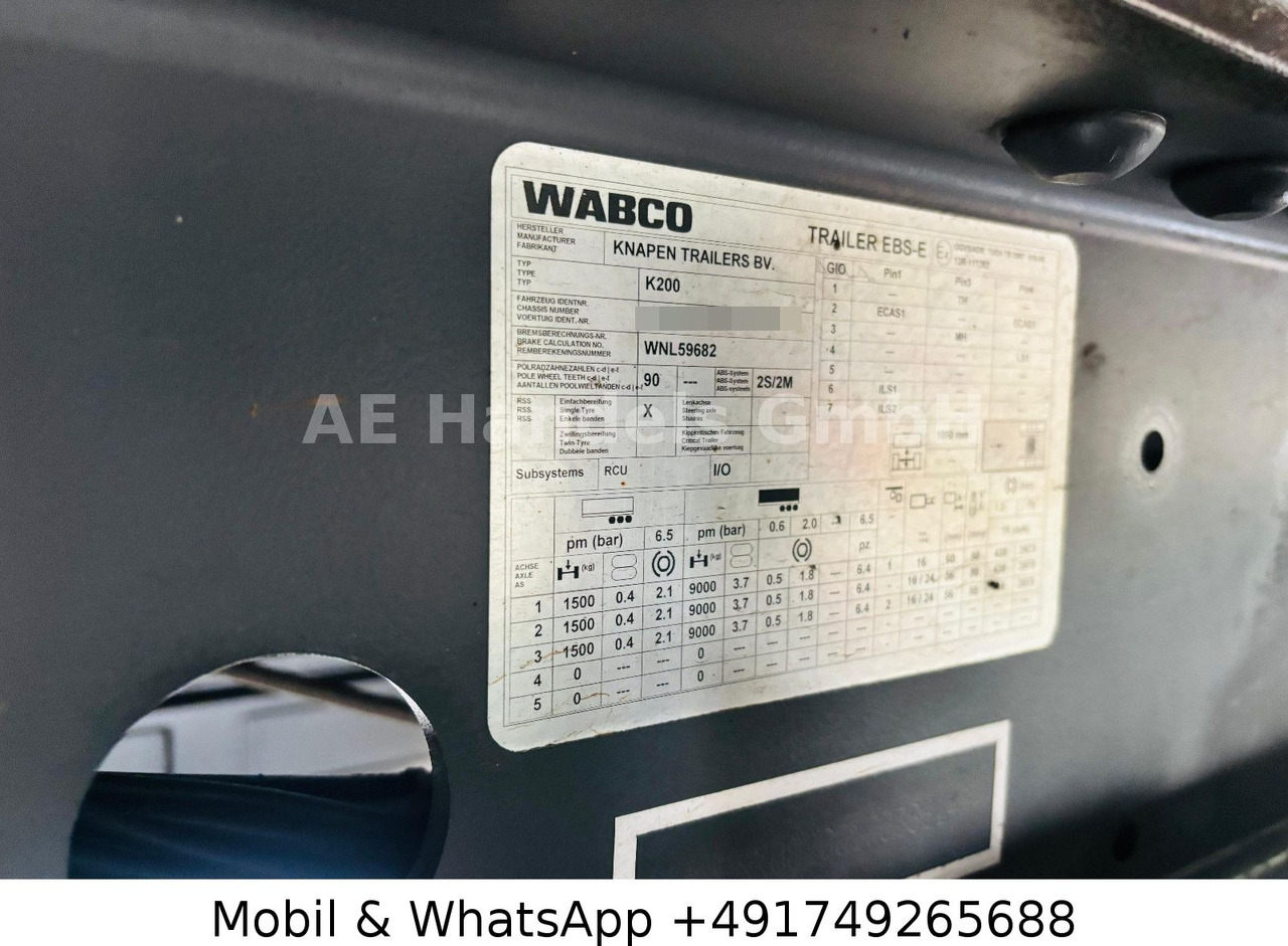 Walking floor semi-trailer Knapen K200/KT01 Aluminium *93m³/Funk/1+3Liftachse/10mm: picture 13