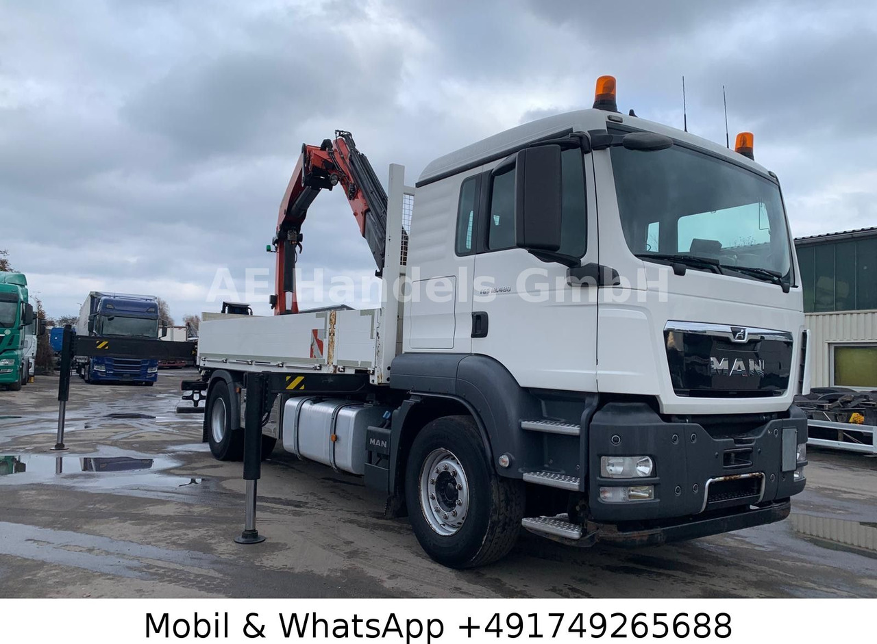 MAN TGS 18.480 M BB 4x2 | Palfinger PK 22002 EH - Dropside/ Flatbed truck, Crane truck: picture 2 MAN TGS 18.480 M BB 4x2 | Palfinger PK 22002 EH - Dropside/ Flatbed truck, Crane truck: picture 2