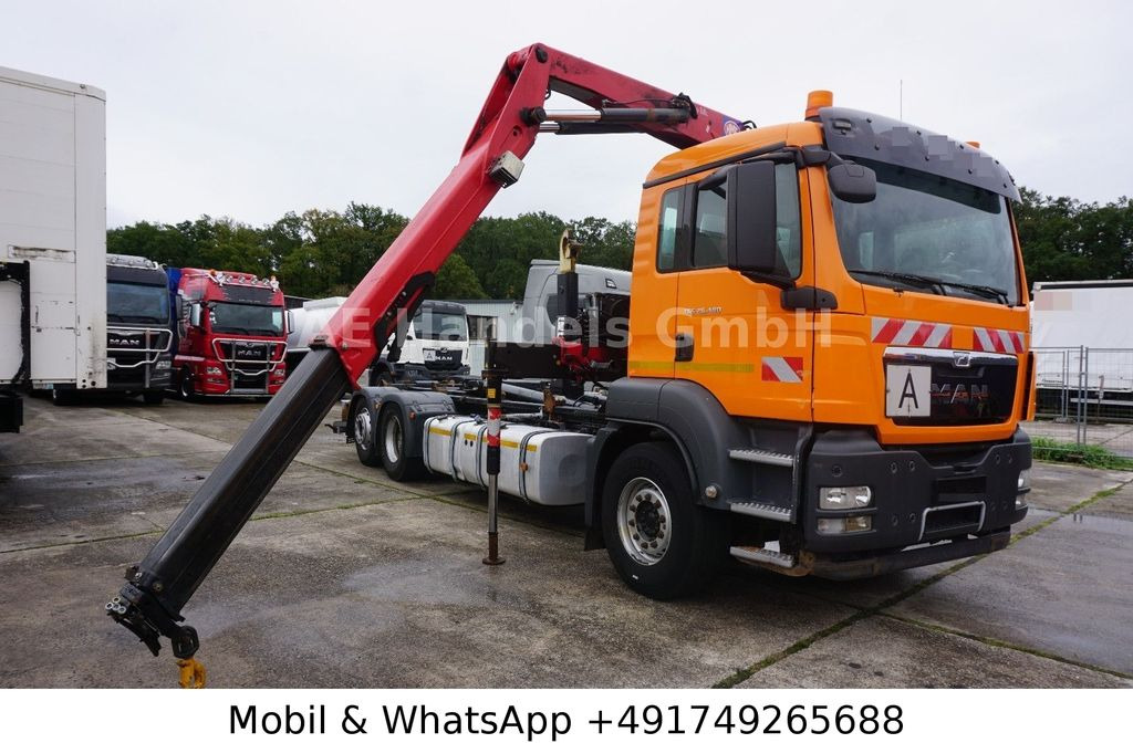 MAN TGS 26.400 BL *Hyva-20.60S/HMF-1444-22/Lenk+Lift - Hook lift truck, Crane truck: picture 1 MAN TGS 26.400 BL *Hyva-20.60S/HMF-1444-22/Lenk+Lift - Hook lift truck, Crane truck: picture 1