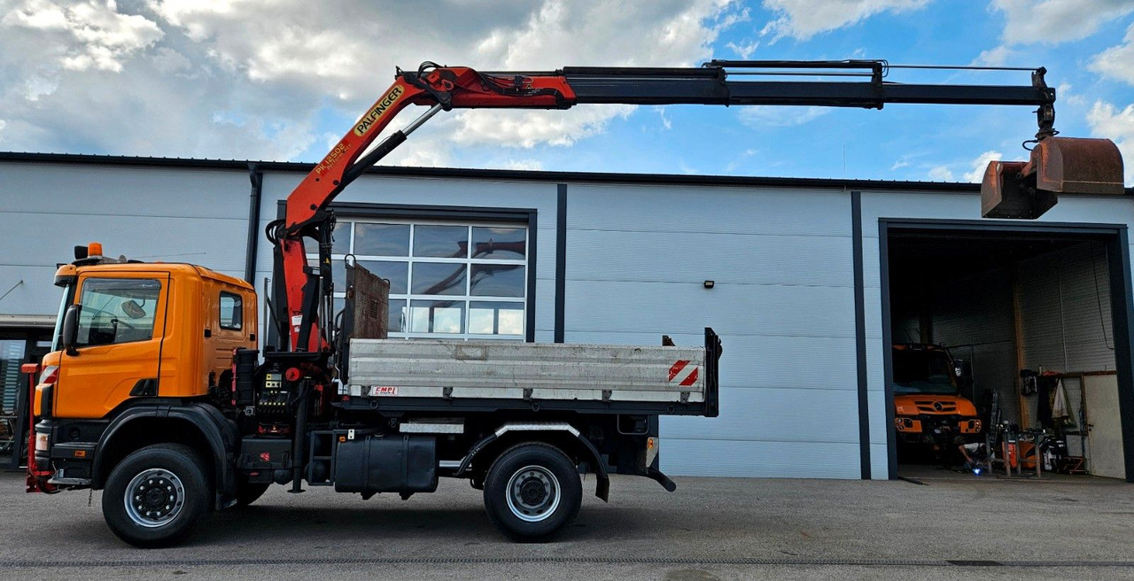 Scania P114 CB 380 4x4 Palfinger PK12502 Kran Funk - Tipper, Crane truck: picture 2 Scania P114 CB 380 4x4 Palfinger PK12502 Kran Funk - Tipper, Crane truck: picture 2