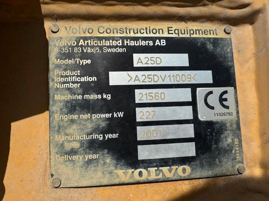 Volvo A 25 D - Articulated dump truck: picture 4 Volvo A 25 D - Articulated dump truck: picture 4