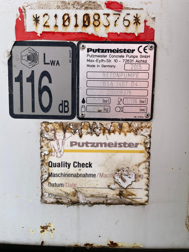 PUTZMEISTER 1407 - Stationary concrete pump: picture 2 PUTZMEISTER 1407 - Stationary concrete pump: picture 2