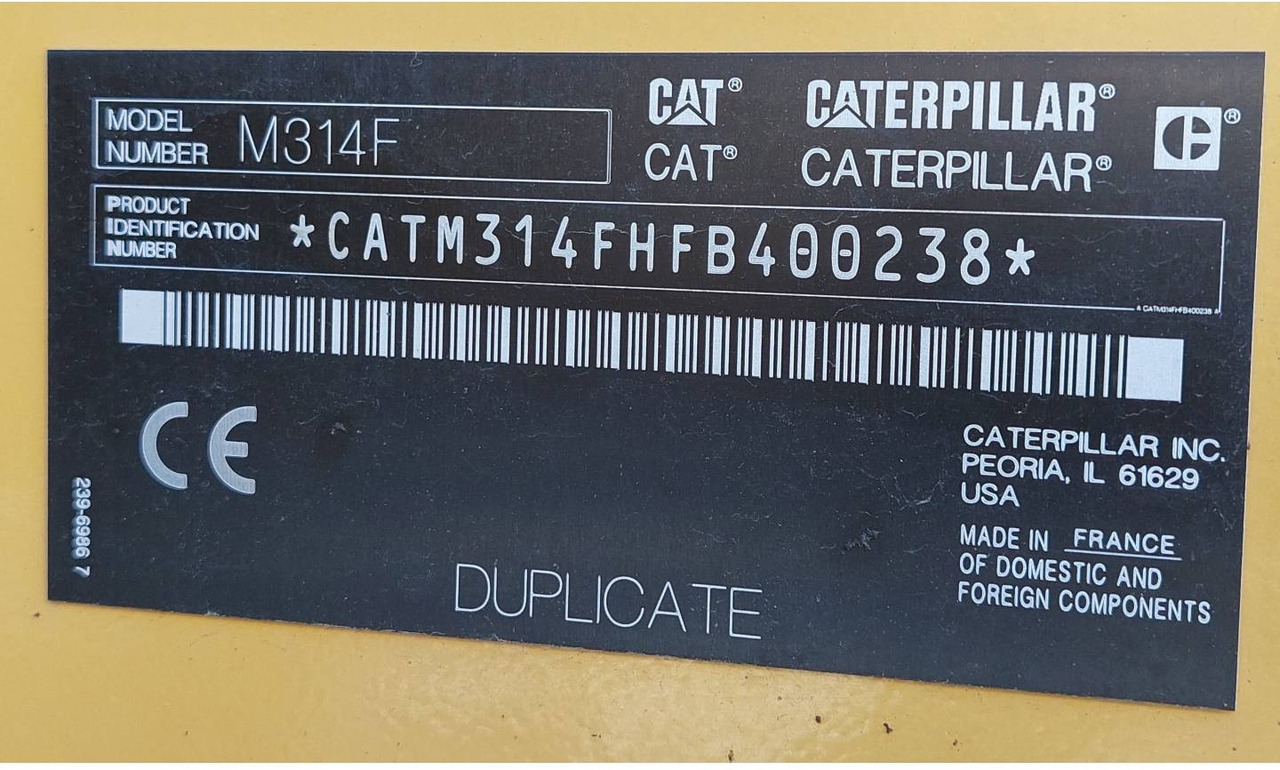 CAT M314F - Wheel excavator: picture 5 CAT M314F - Wheel excavator: picture 5