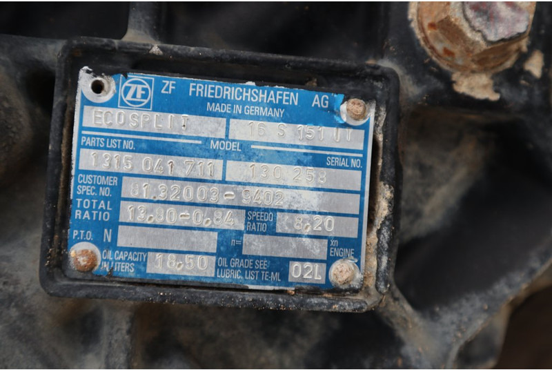 ZF 16S151OD+INT F2000 81.32004-6402 - Gearbox for Truck: picture 5 ZF 16S151OD+INT F2000 81.32004-6402 - Gearbox for Truck: picture 5