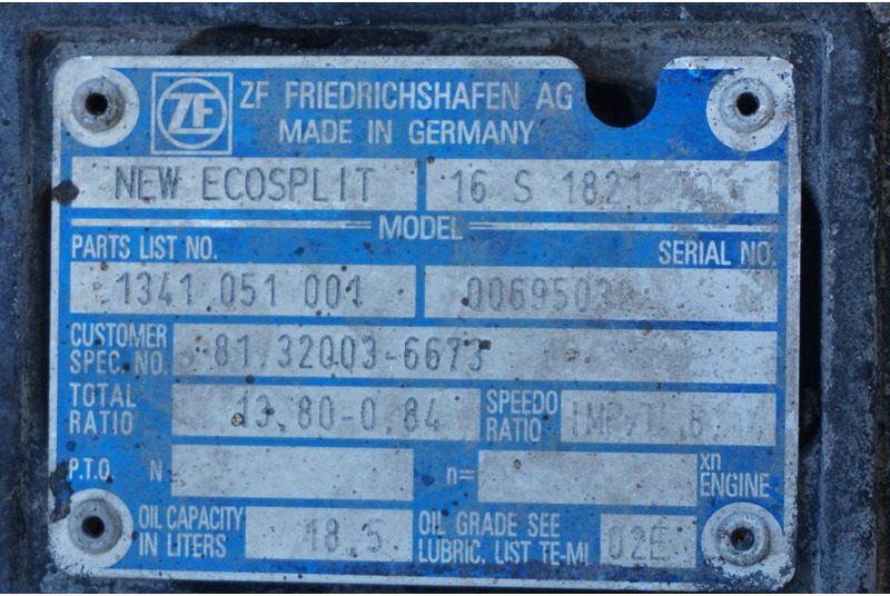 ZF 16S1821OD+INT 81.32003.6673 - Gearbox for Truck: picture 5 ZF 16S1821OD+INT 81.32003.6673 - Gearbox for Truck: picture 5