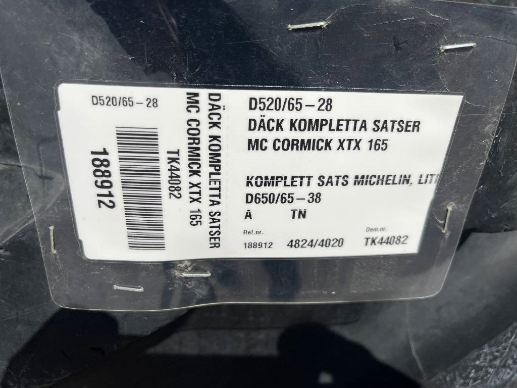 Michelin 650/65R38 520/65R28 till Case , MC Cormick - Tire for Agricultural machinery: picture 2 Michelin 650/65R38 520/65R28 till Case , MC Cormick - Tire for Agricultural machinery: picture 2