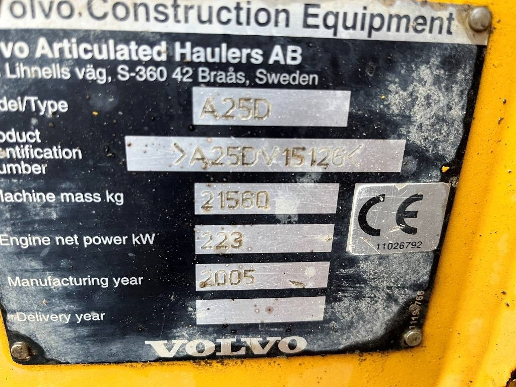 Volvo A 25 D dismantled. Only spare parts - Articulated dump truck: picture 5 Volvo A 25 D dismantled. Only spare parts - Articulated dump truck: picture 5