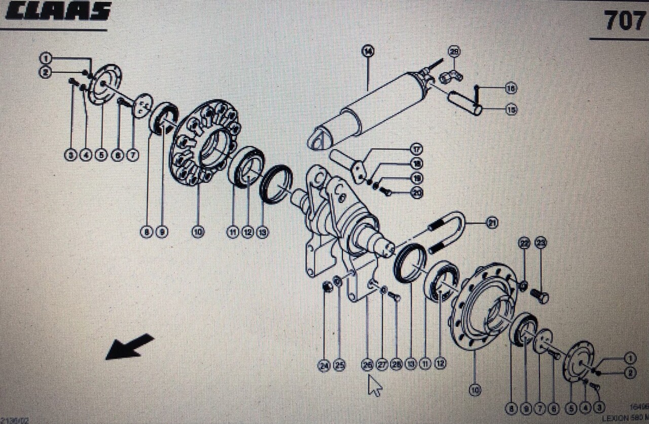 CLAAS 00 0764 021 0/Claas wahacz/Claas Lexion 580 750-730 780-770 670 465 560-540 600 - Suspension for Combine harvester: picture 1 CLAAS 00 0764 021 0/Claas wahacz/Claas Lexion 580 750-730 780-770 670 465 560-540 600 - Suspension for Combine harvester: picture 1