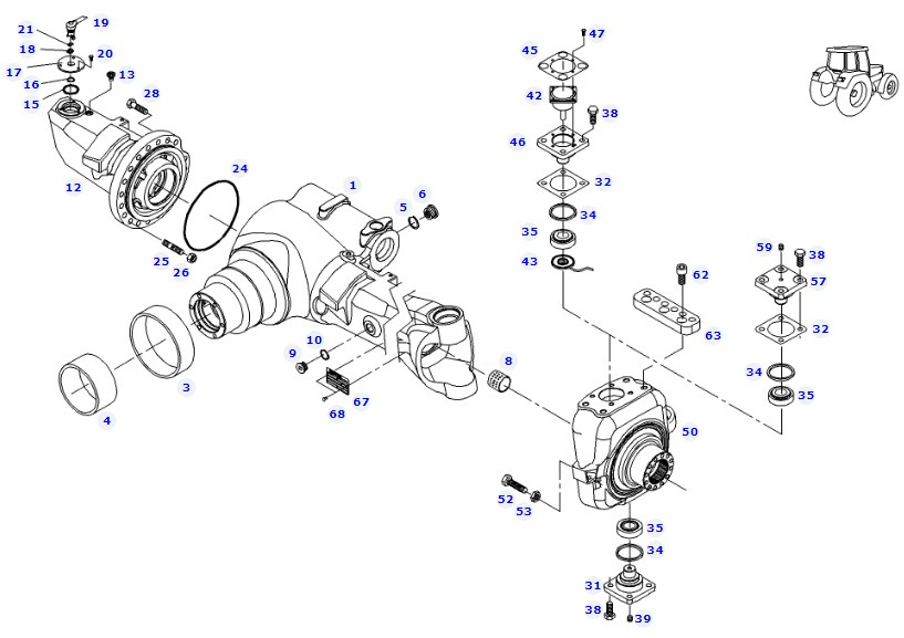 Case New Holland Carraro - oś przednia most 87745927 - Front axle for Agricultural machinery: picture 1 Case New Holland Carraro - oś przednia most 87745927 - Front axle for Agricultural machinery: picture 1