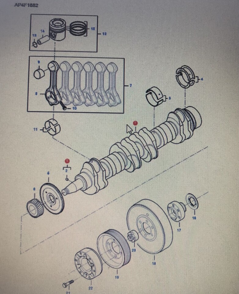 FENDT V837073996/Fendt wał korbowy/Fendt 6335C - Crankshaft for Agricultural machinery: picture 1 FENDT V837073996/Fendt wał korbowy/Fendt 6335C - Crankshaft for Agricultural machinery: picture 1
