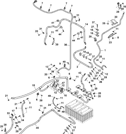 John Deere 9470RX - Przewód akumulatora RE588463 (Alternator, spręźarka, bateria, rozrusznik) - Cables/ Wire harness for Farm tractor: picture 1 John Deere 9470RX - Przewód akumulatora RE588463 (Alternator, spręźarka, bateria, rozrusznik) - Cables/ Wire harness for Farm tractor: picture 1