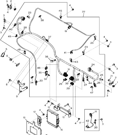 John Deere 9470RX - Wiązka przewodów DZ102216 (Silnik) - Cables/ Wire harness for Agricultural machinery: picture 1 John Deere 9470RX - Wiązka przewodów DZ102216 (Silnik) - Cables/ Wire harness for Agricultural machinery: picture 1