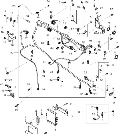 John Deere 9470RX - Wiązka przewodów DZ107343 (Silnik) - Cables/ Wire harness for Agricultural machinery: picture 1 John Deere 9470RX - Wiązka przewodów DZ107343 (Silnik) - Cables/ Wire harness for Agricultural machinery: picture 1