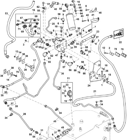 John Deere 9470RX - Zawór RE592586 (Hamulec) - Brake valve for Agricultural machinery: picture 1 John Deere 9470RX - Zawór RE592586 (Hamulec) - Brake valve for Agricultural machinery: picture 1