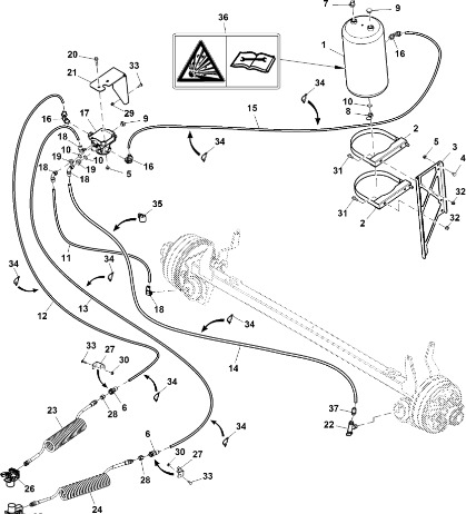 John Deere 960 - Zawór DC54371 (Hamulce) - Brake valve for Round baler: picture 1 John Deere 960 - Zawór DC54371 (Hamulce) - Brake valve for Round baler: picture 1