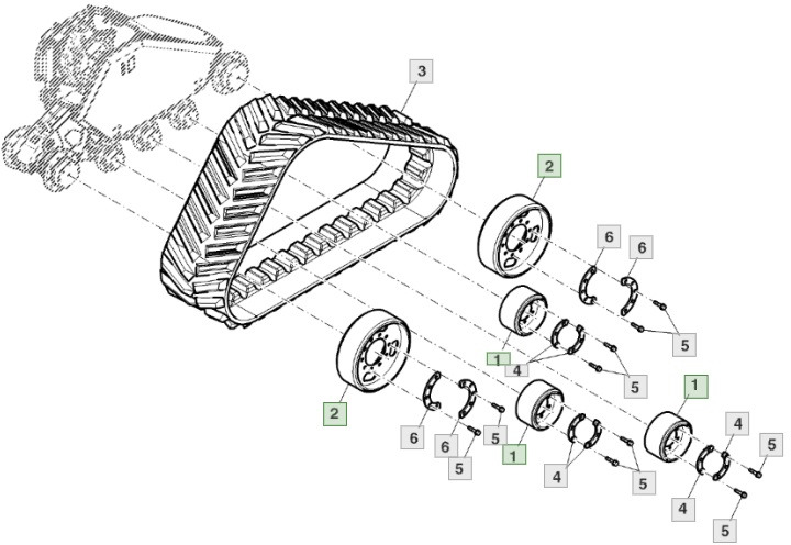 John Deere - koło gąsienicy napędu AXE48232 AXE25456 NOWE! - Track for Agricultural machinery: picture 1 John Deere - koło gąsienicy napędu AXE48232 AXE25456 NOWE! - Track for Agricultural machinery: picture 1