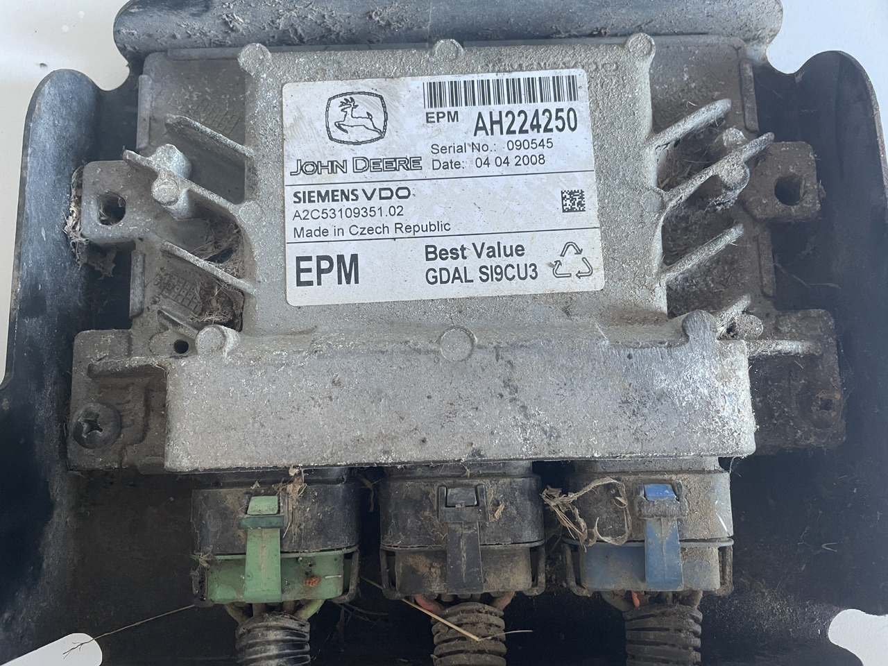 John Deere - sterownik EPM - AH224250 - ECU for Agricultural machinery: picture 1 John Deere - sterownik EPM - AH224250 - ECU for Agricultural machinery: picture 1