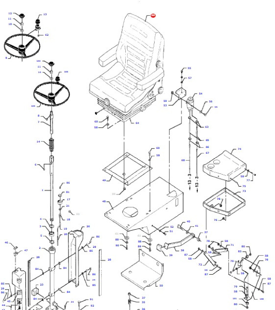 Massey Fergusson MF 30 32 - siedzenie fotel operatora D45939700 - Seat for Agricultural machinery: picture 2 Massey Fergusson MF 30 32 - siedzenie fotel operatora D45939700 - Seat for Agricultural machinery: picture 2